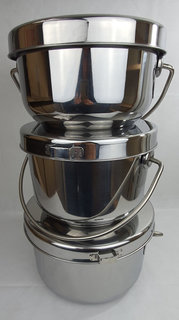 Hordentopf Edelstahl mit Pfannendeckel, 8 Liter