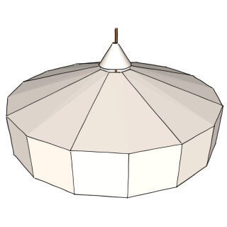 TORTUGA Groß-Jurte 810 / 165 cm, TC280, naturell, TK, ohne Mittelstangen