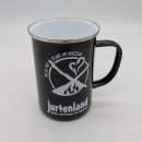 Jurtenland Emaille-Tasse Becher Zelte mit Feuer im...