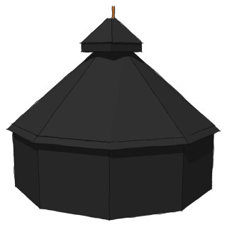 TORTUGA Fünferjurte 510 / 165 cm, TC280 mit Polyesterdach, schwarz, TK, ohne Mittelstange