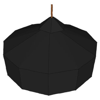 TORTUGA Jurte 610 / 165 cm, TC340, 2 Halbdächer mit Traufkante, ohne Mittelstangen