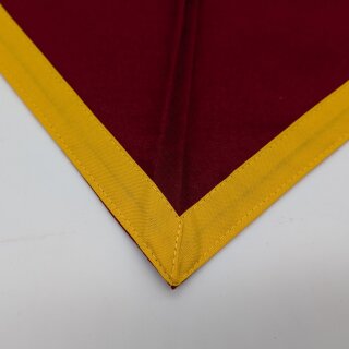Halstuch mit Rand - bordeaux - dunkelgelb