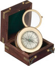 San Jose - Kompass mit Lupe (in Holz-Geschenkbox)