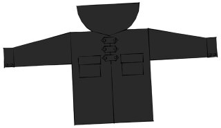 Jungenschaftsjacke - Wolltuch - Norm II - Reißverschlusskapuze - Außentaschen XXS